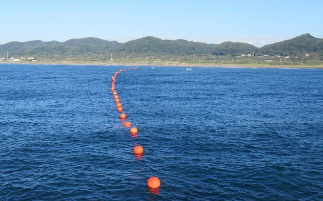 Laying of S Net observatory cable at shallows of Shirahama