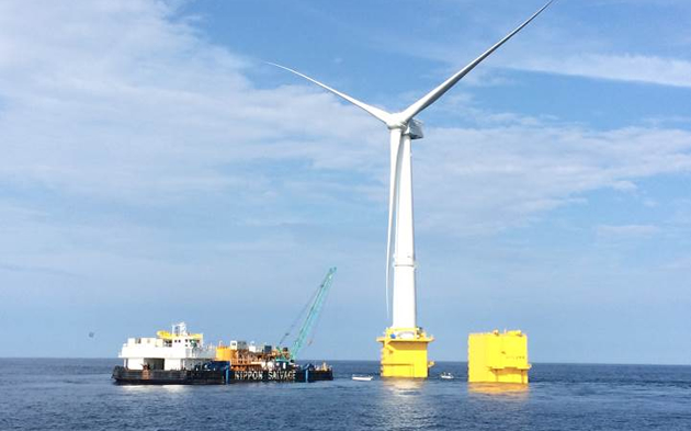 Installation of submarine cable to offshore wind power facility off Fukushima